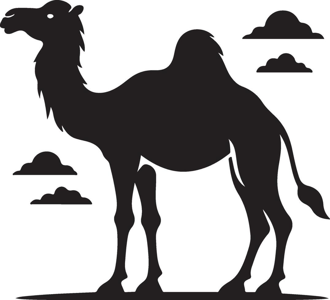 Camel graphic icon. Camel black sign isolated on white background vector