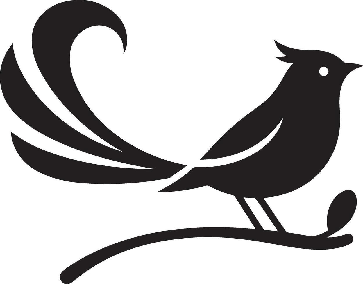 Silhouette of birds on the wires for decoration vector