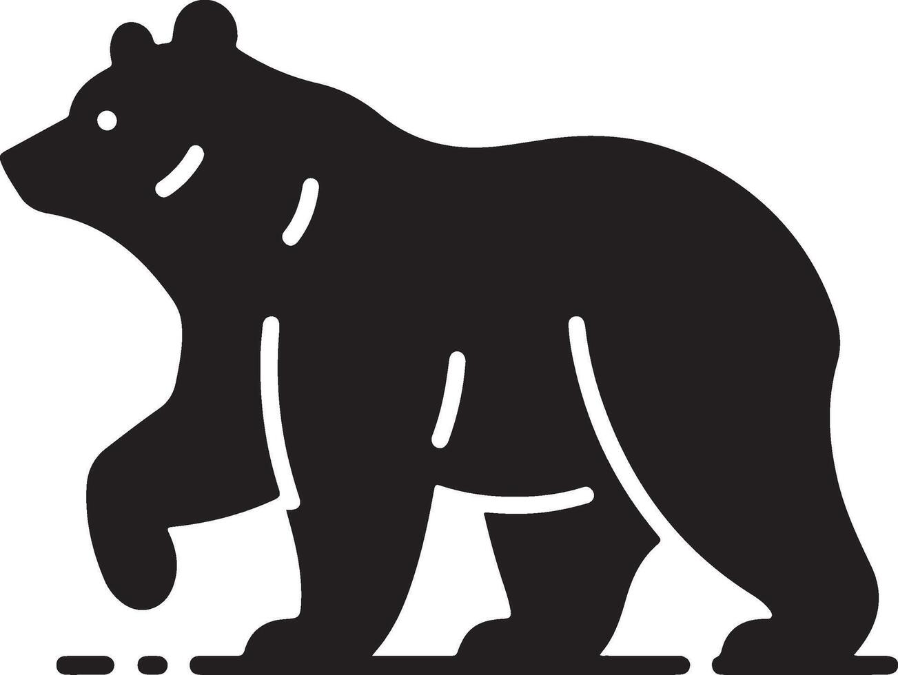 bear silhouettes on the white background vector