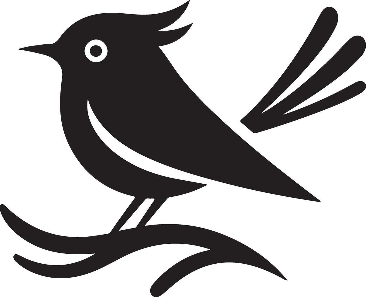 wren bird silhouette illustration, art work vector