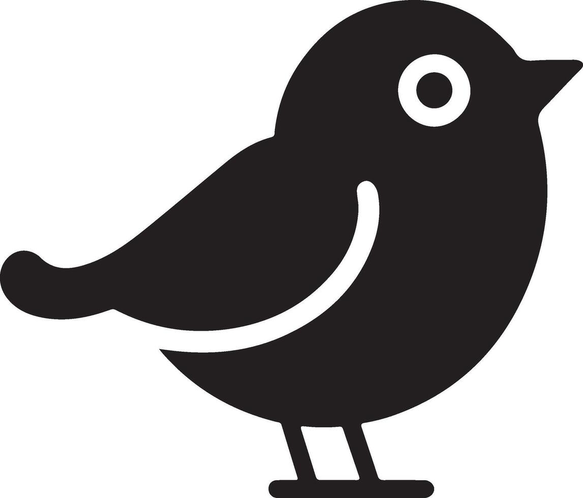 wren silhouette bird logo design vector