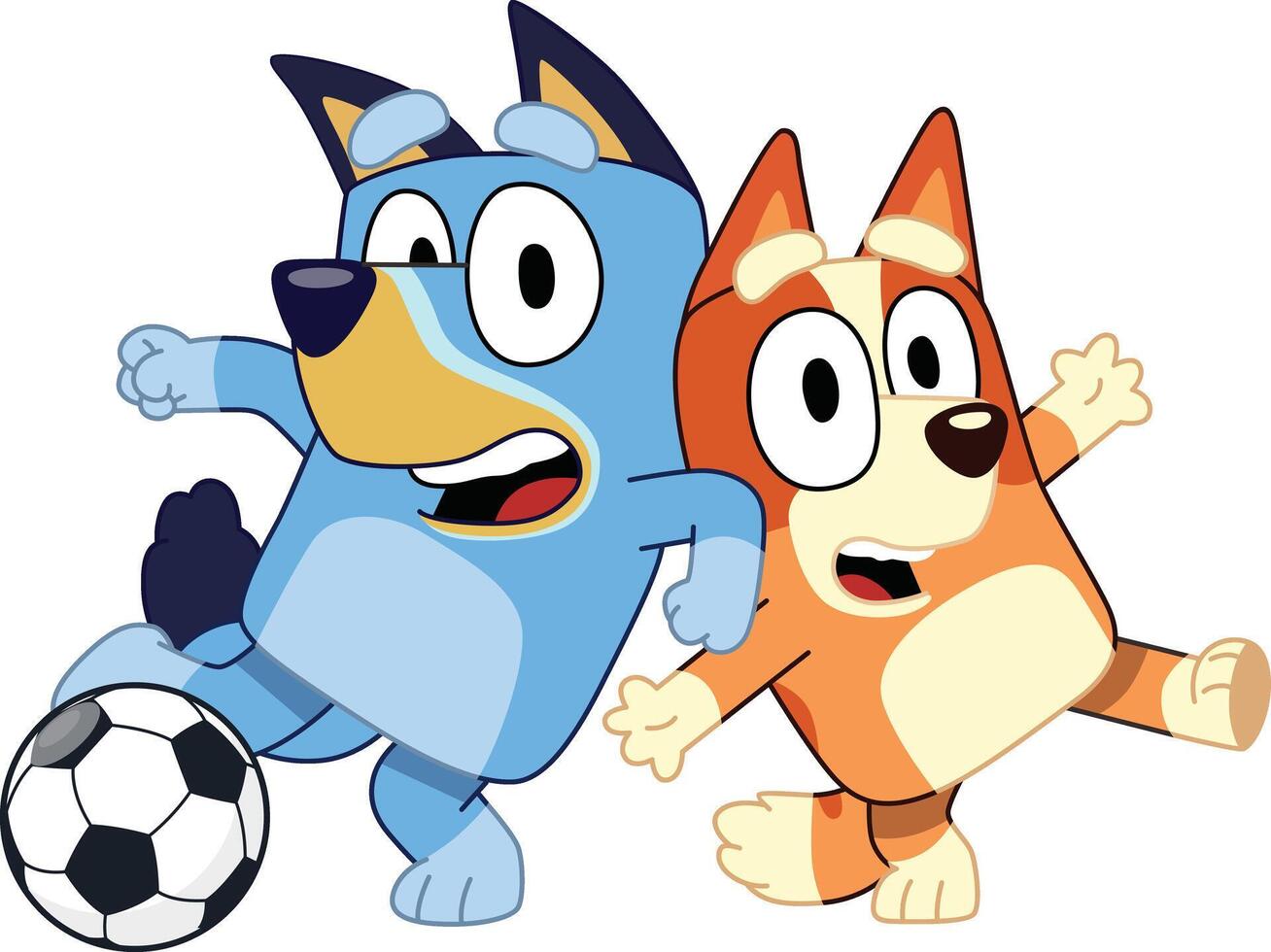 BLUEY CHARACTER SOCERBALL vector