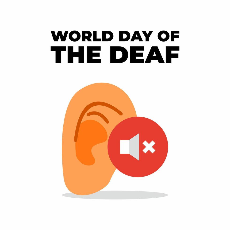 world day of the deaf vector
