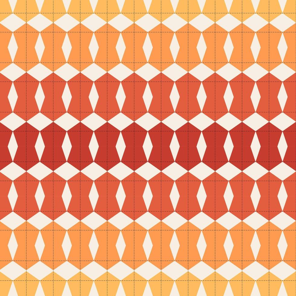 autumn seamless pattern polygon geometric fall shades color vector