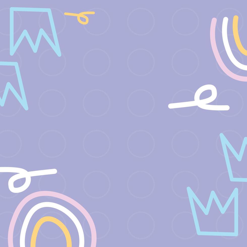 Cute abstract baby shower flat design illustration element background vector