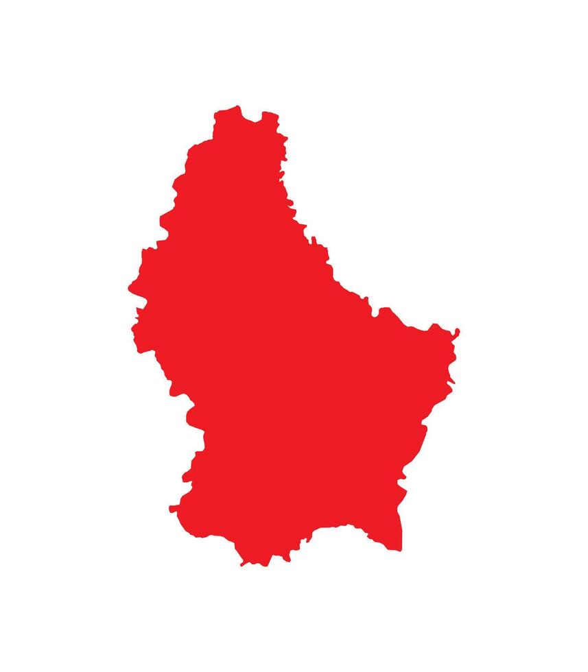 Map of Luxembourg. Luxembourg Map on white background. vector