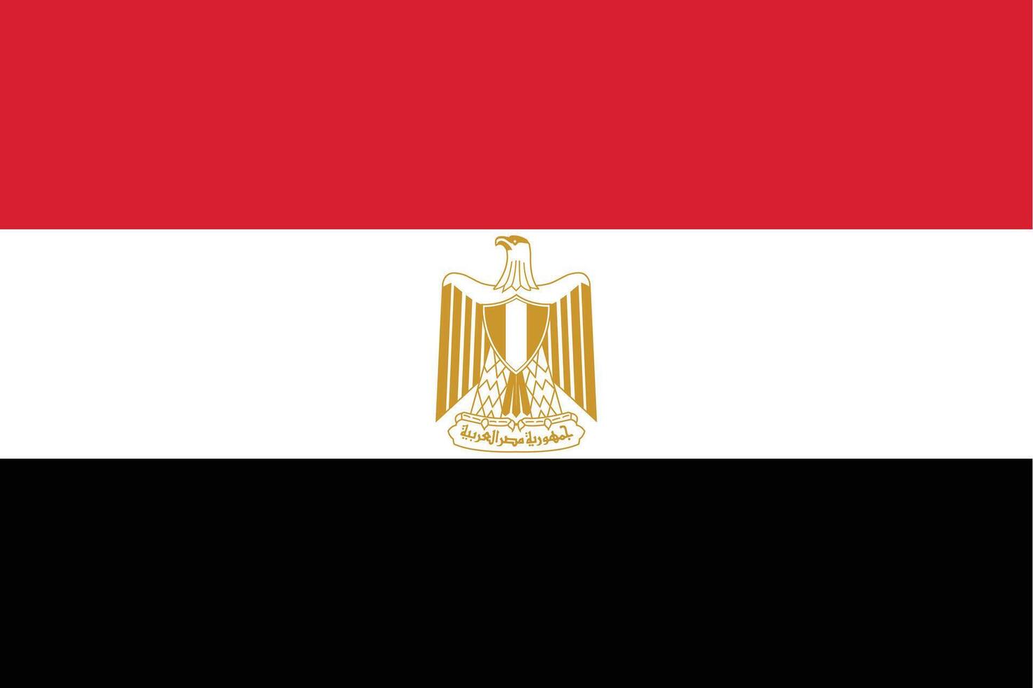 National Flag of Egypt. Egypt Flag. vector