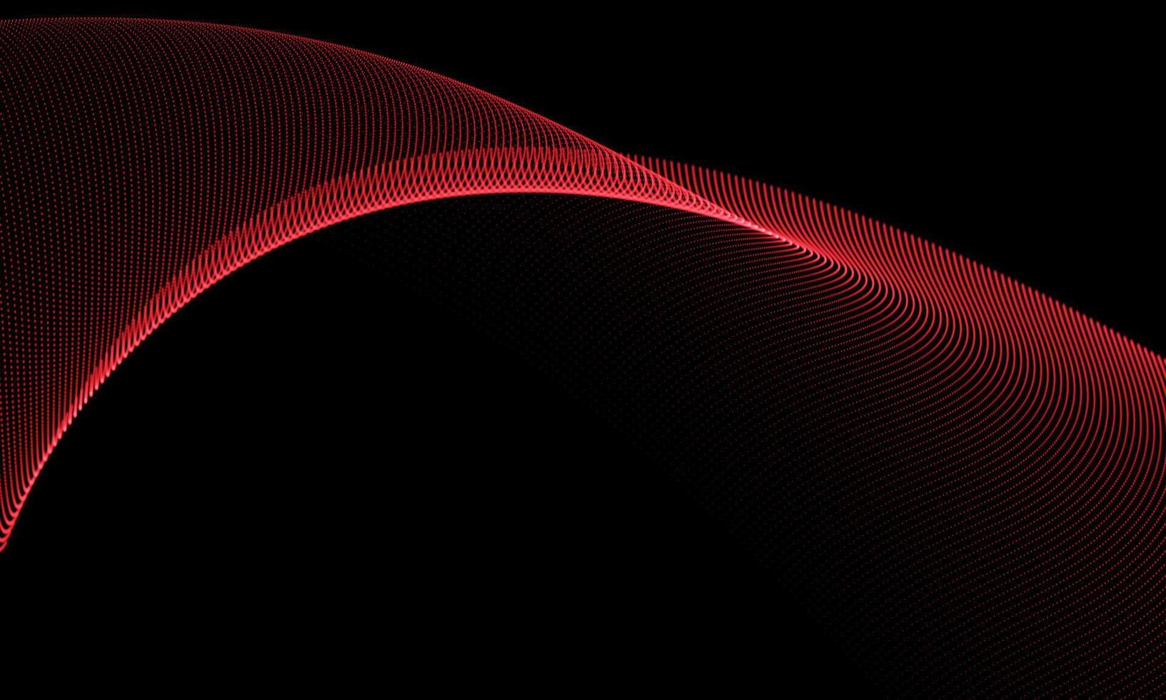 Abstract red dots wave mesh motion blur technology data design modern futuristic background vector