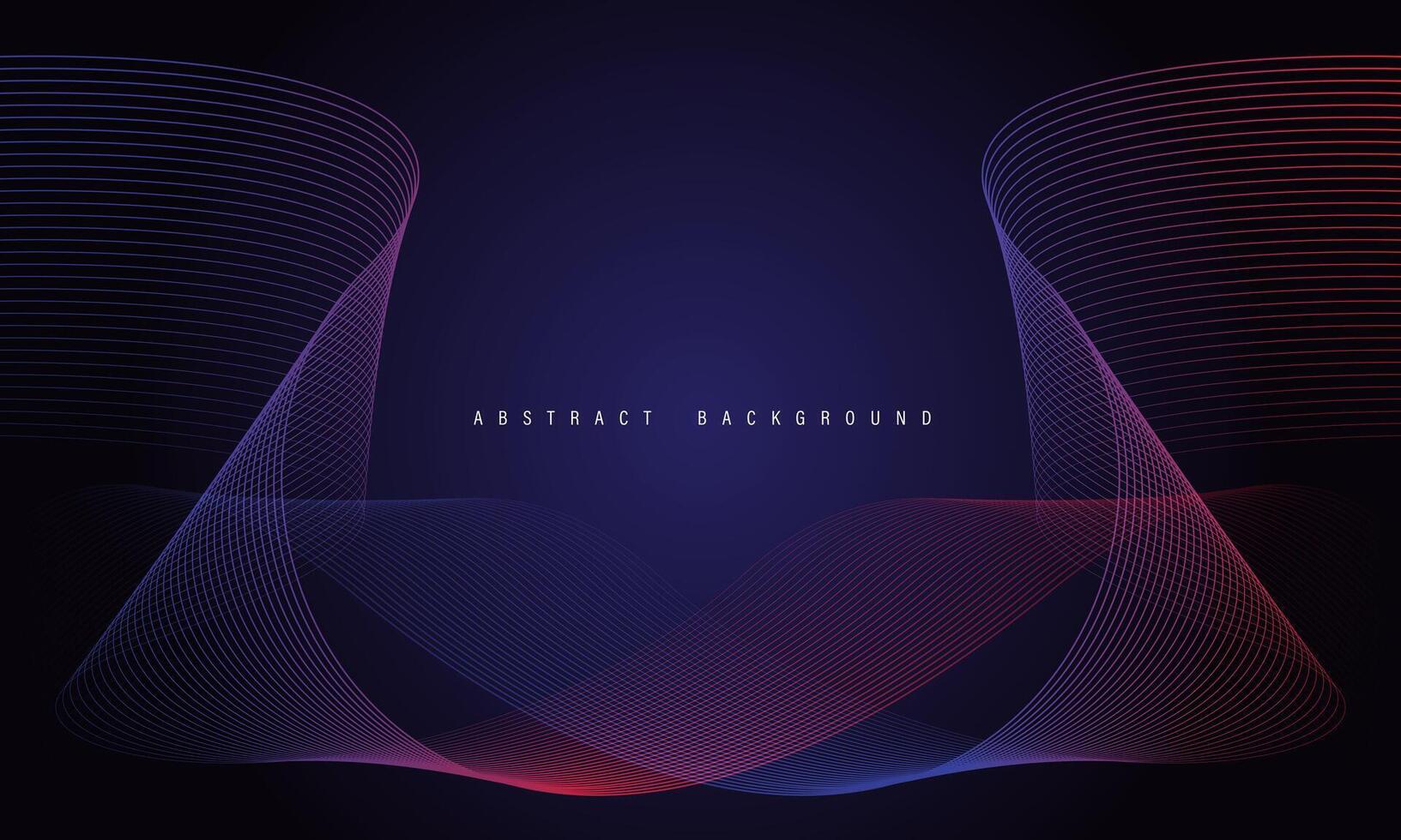 Abstract blue red line wave curve on dark blue design modern luxury technology futuristic background vector
