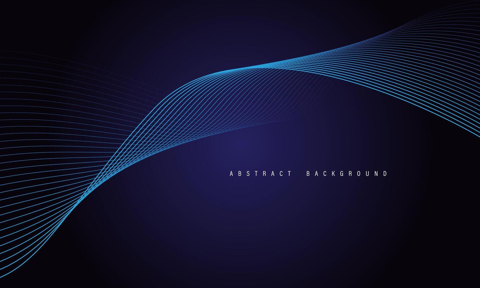 Abstract blue line wave curve design modern luxury technology futuristic background vector