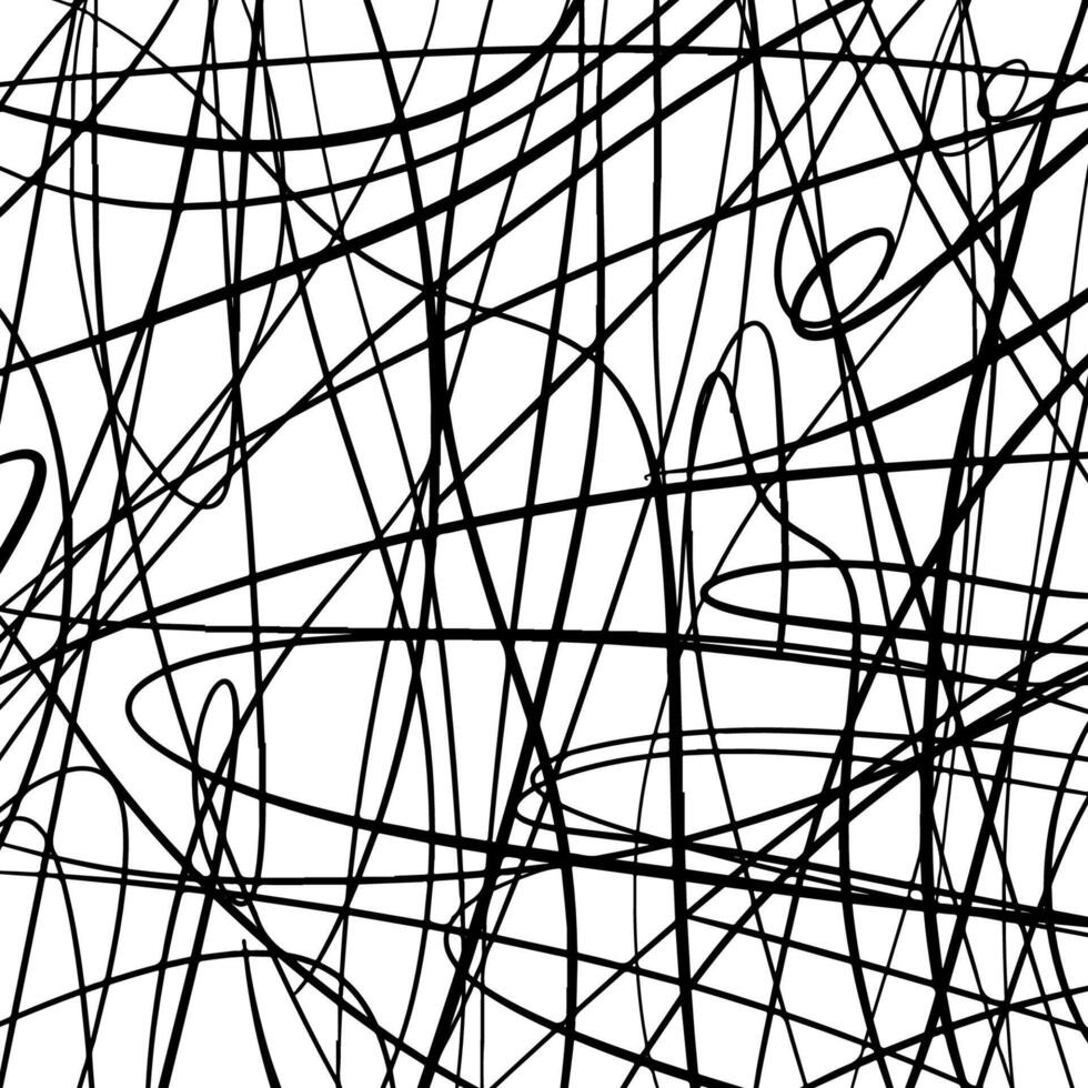 hand drawn abstract scribbled lines background vector
