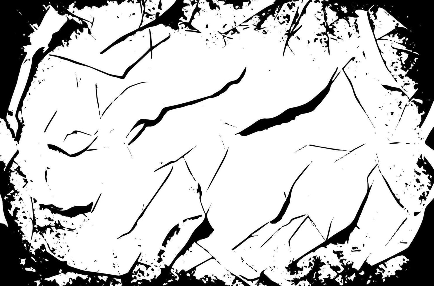 Grunge detailed black abstract texture. Stripes, veins. vector