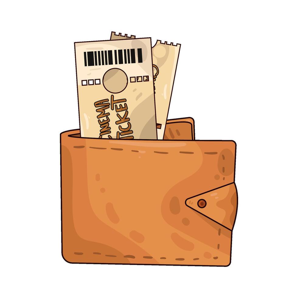 Illustration of cinema ticket vector