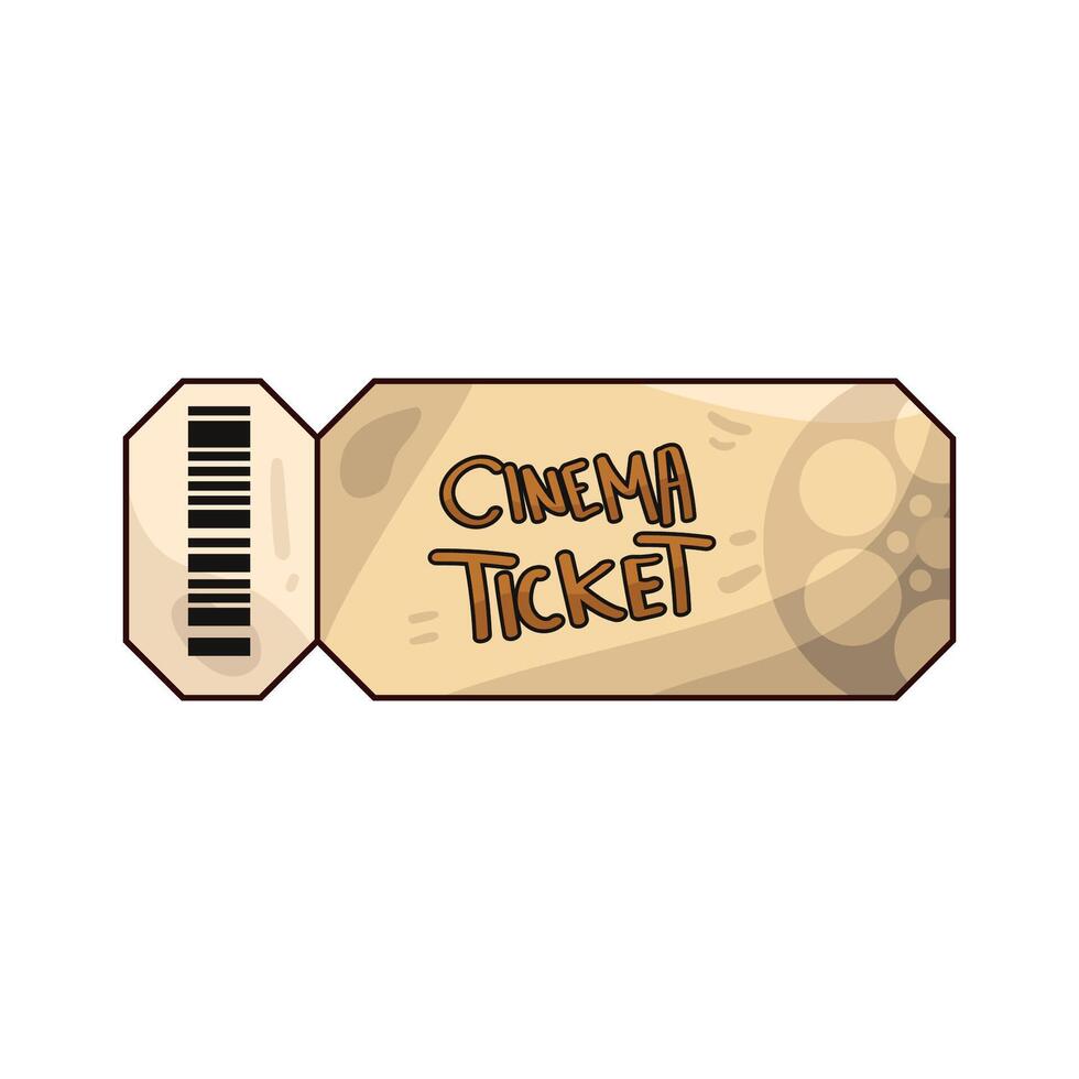 Illustration of cinema ticket vector