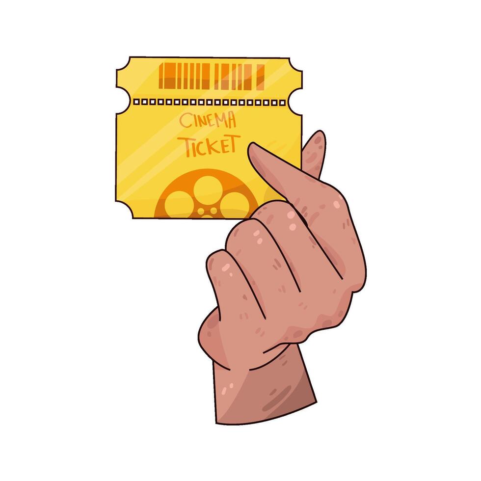 Illustration of cinema ticket vector