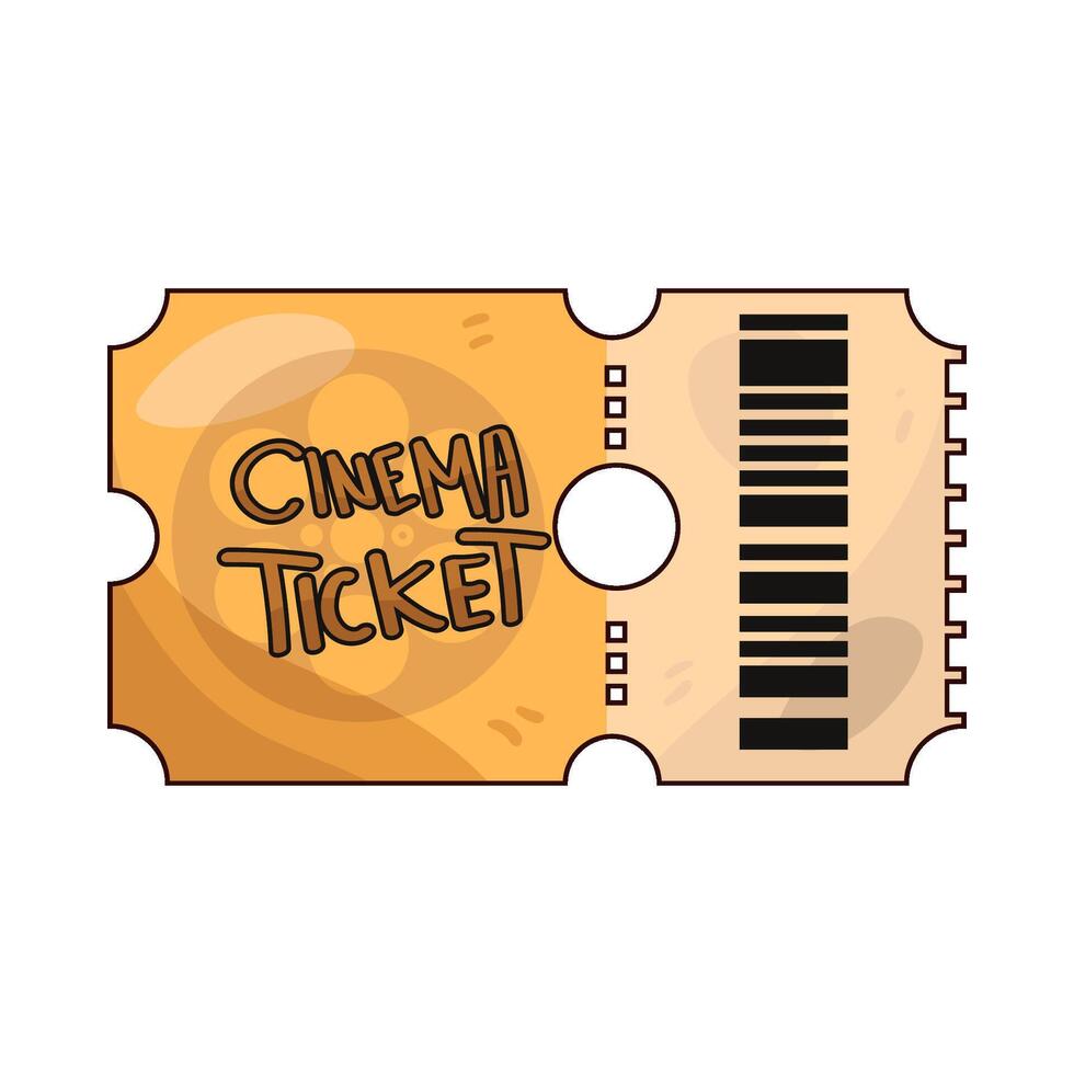Illustration of cinema ticket vector