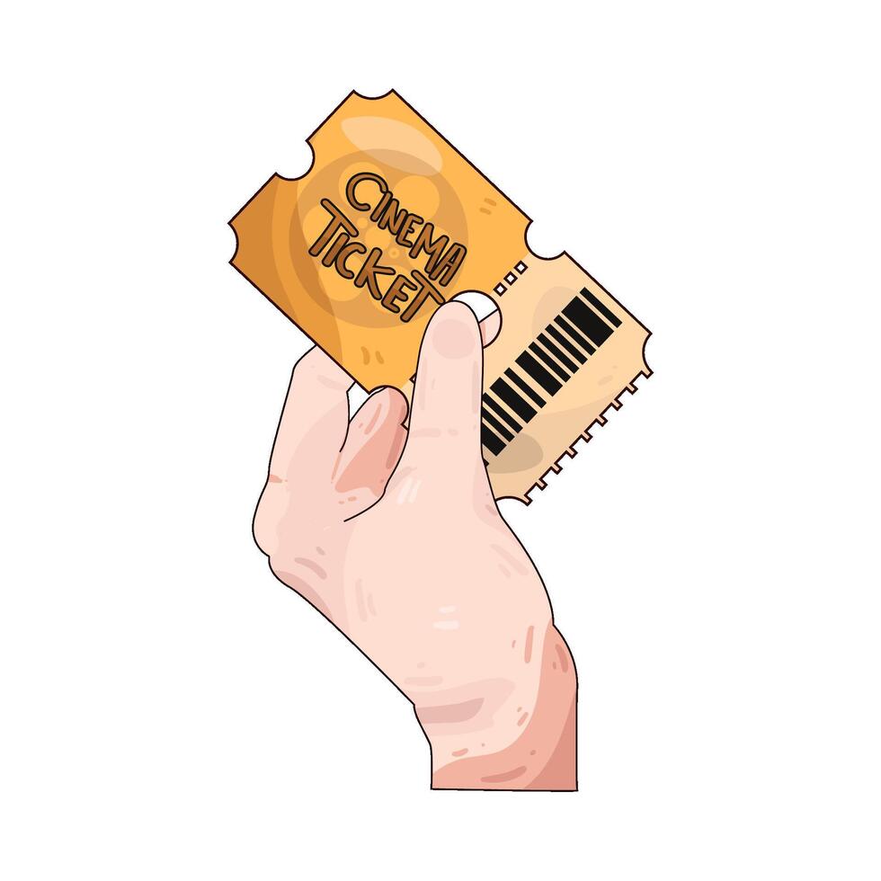 Illustration of cinema ticket vector