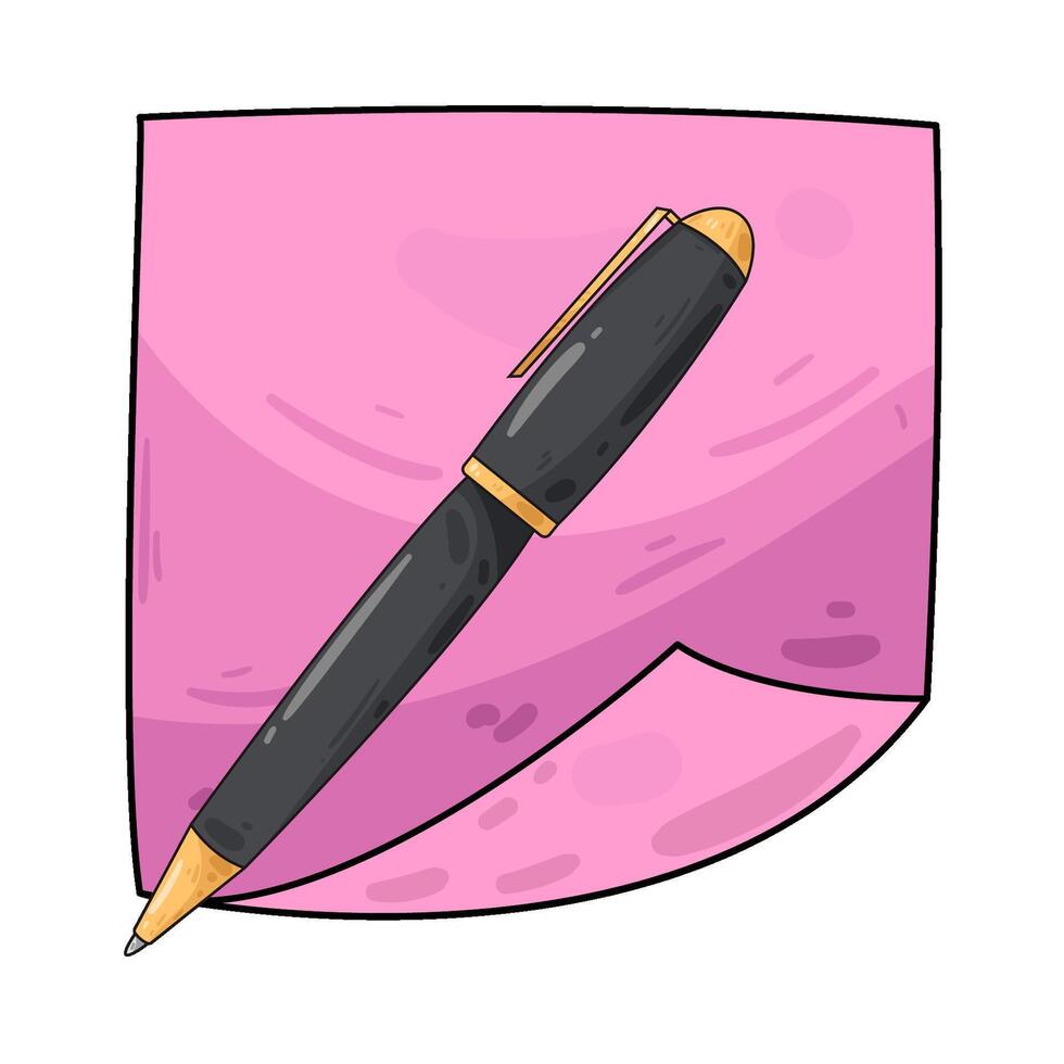 Illustration of paper and pen vector