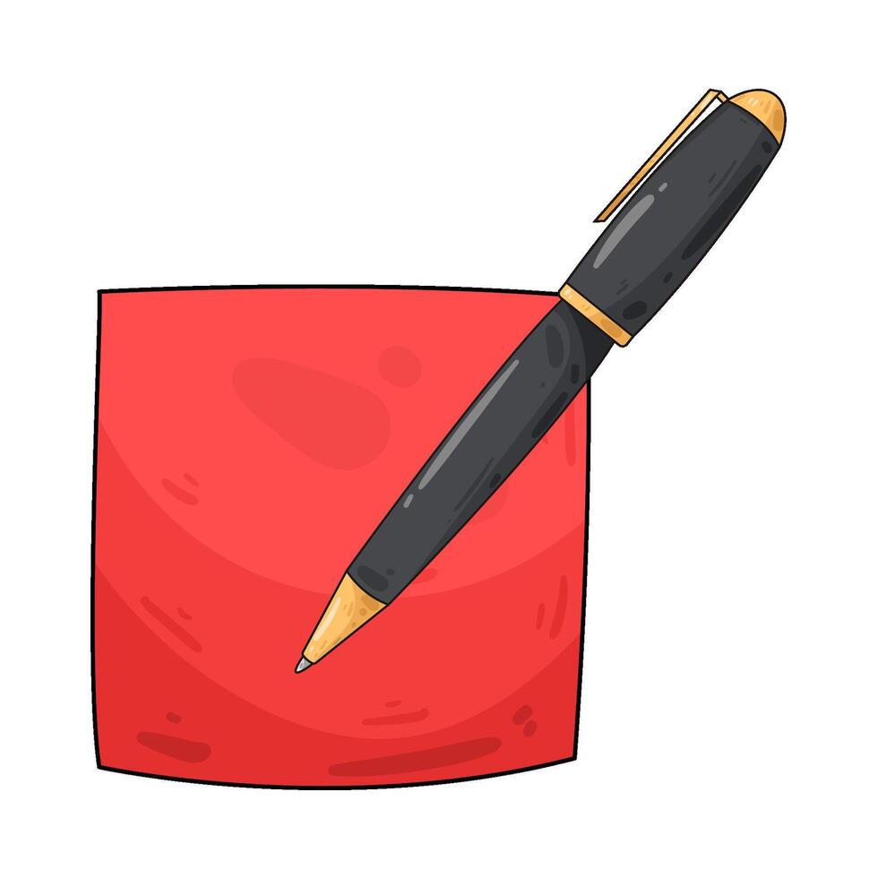 Illustration of paper and pen vector