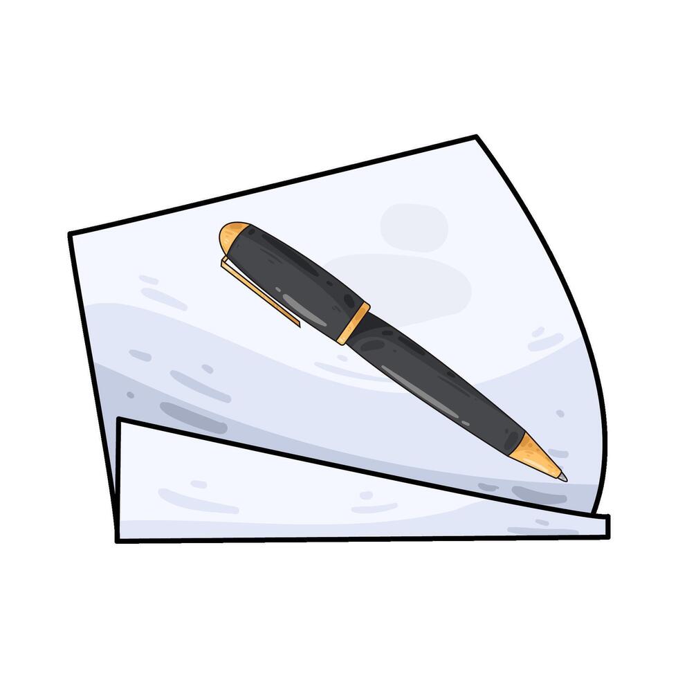 Illustration of paper and pen vector