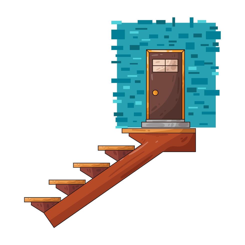 Illustration of stairs vector