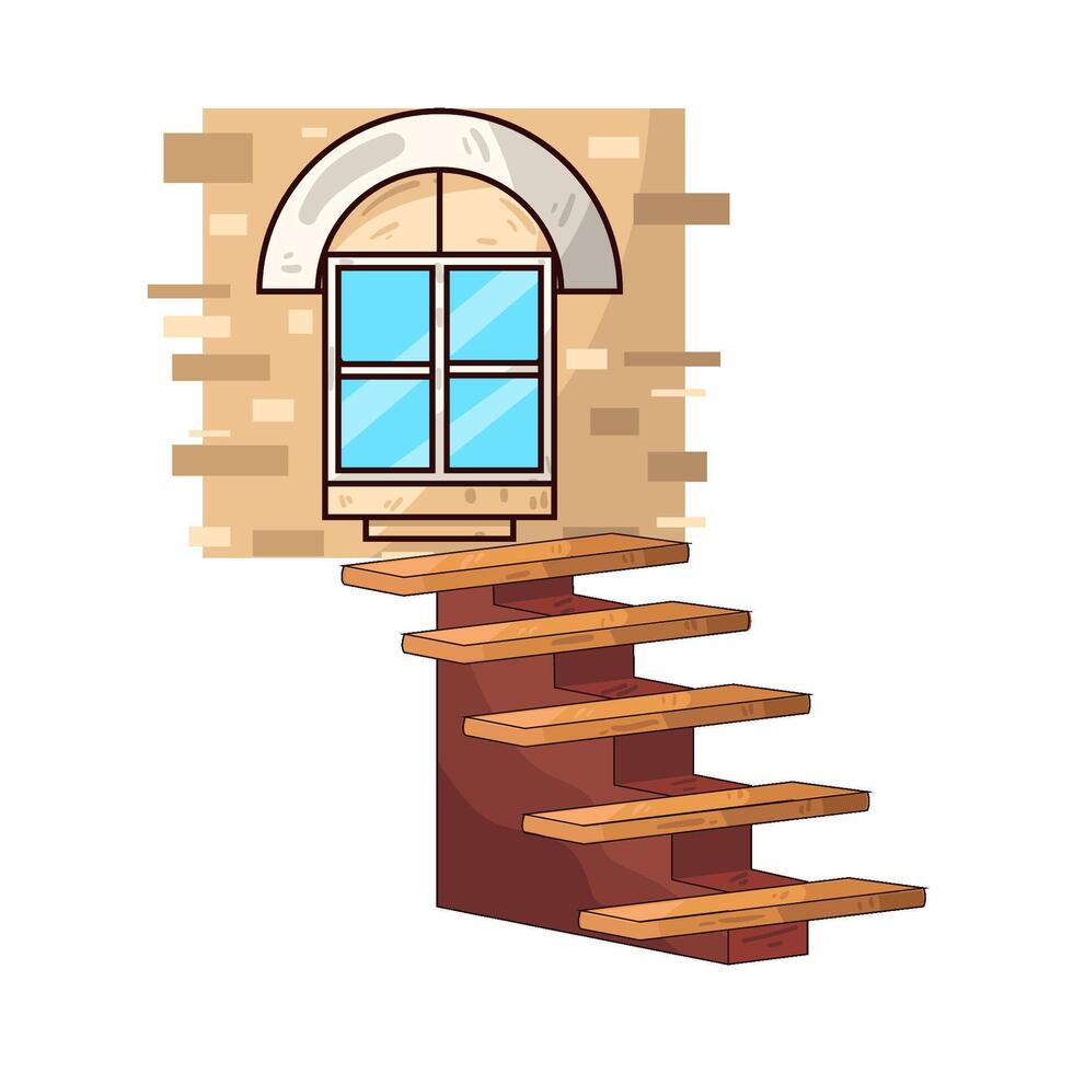 Illustration of stairs vector