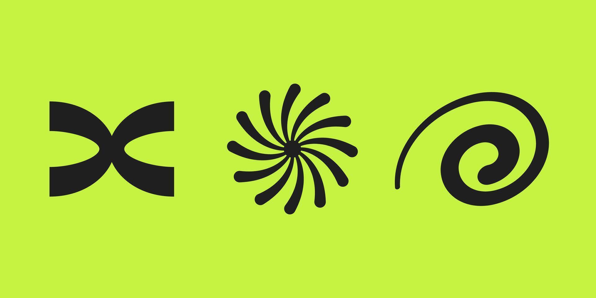 Y2K style set. vector