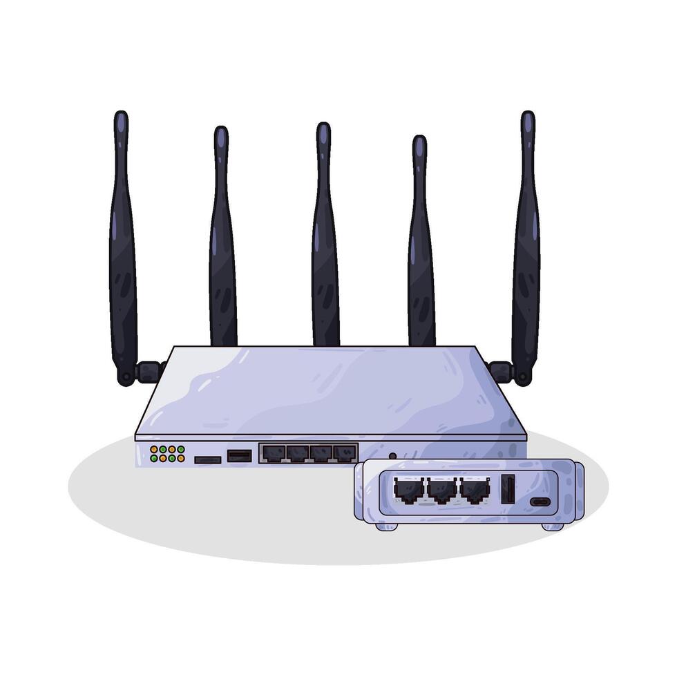 Illustration of wifi router vector
