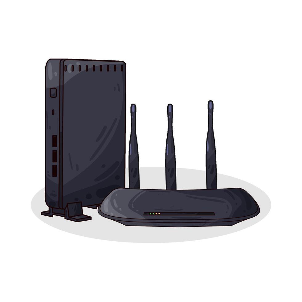 Illustration of wifi router vector