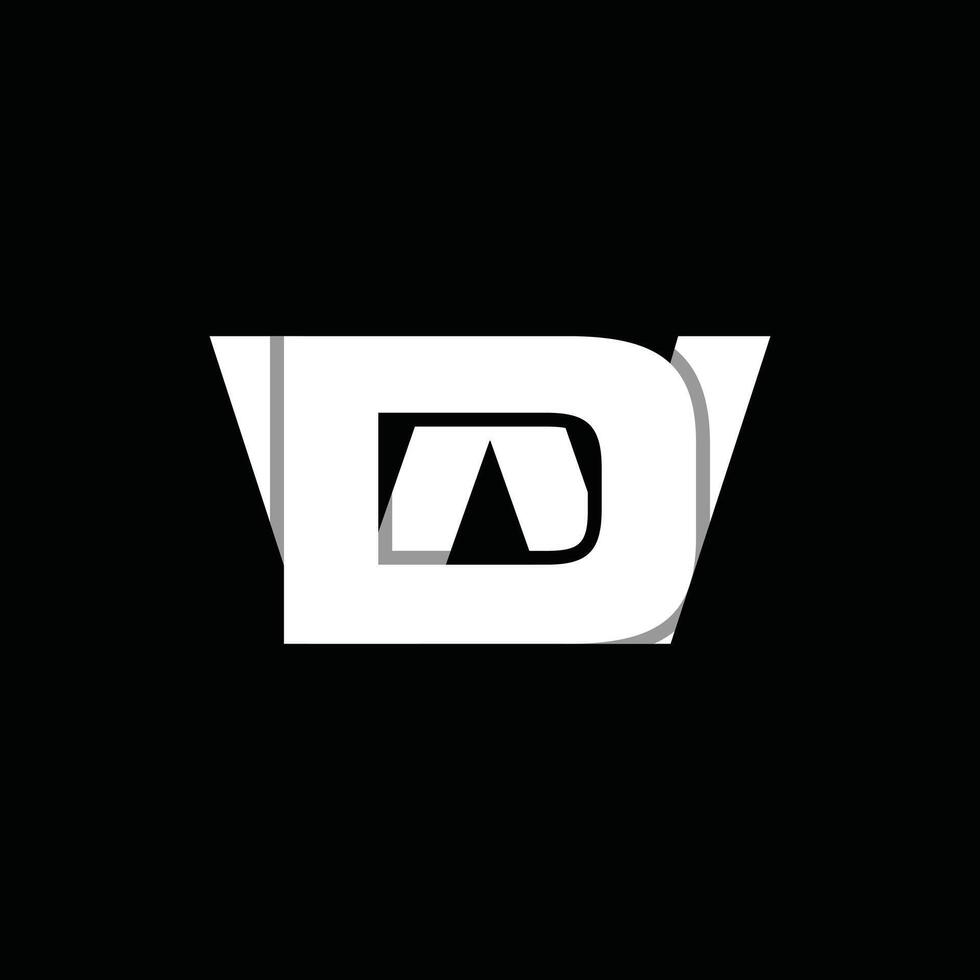 Simple Business Letter DW Or WD Creative Design Logo vector
