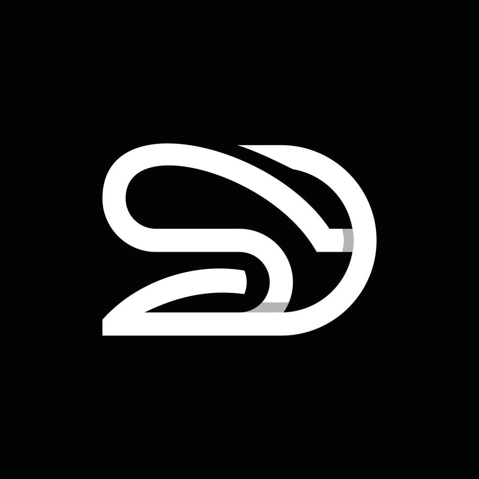 Initial SD Or DS Line Modern Business Simplicity Creative Design Logo vector