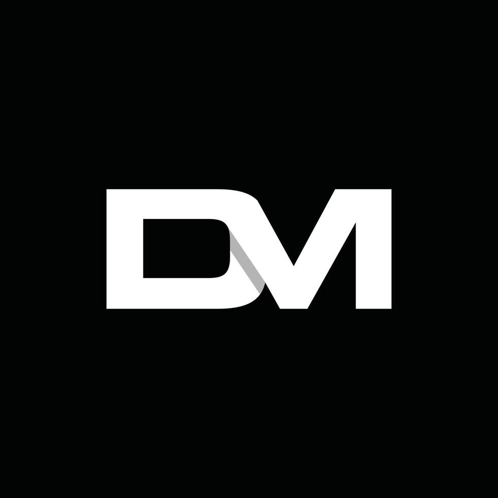 Initial DM Monogram Geometric Business Icon Design Logo vector