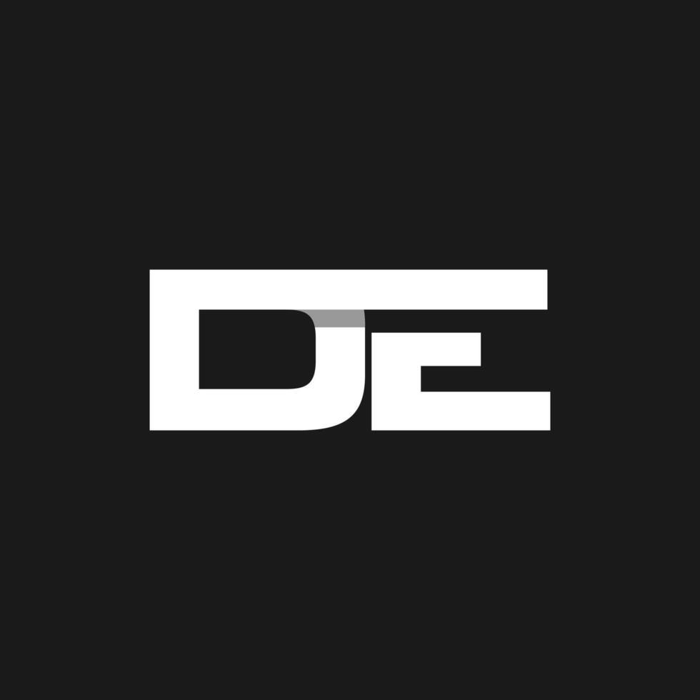 Simple Letter DE Geometric Business Icon Creative Design Logo vector