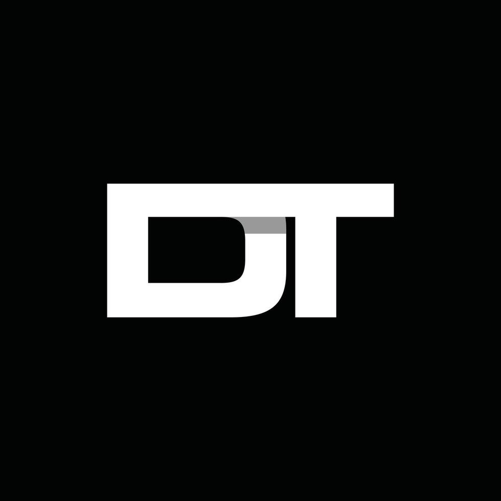 Simple Initial DT Minimalist Modern Business Icon Design Logo vector