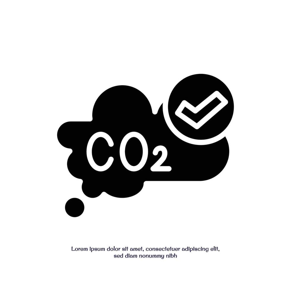carbon dioxide ok solid icon design good for web and mobile app vector