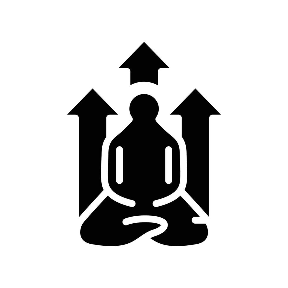 meditation pose solid icon design good for web and mobile app vector