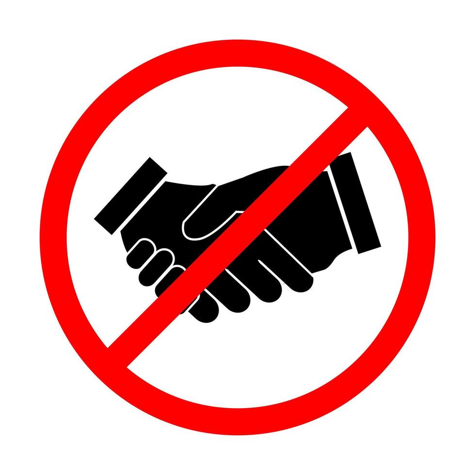 No Handshake icon . No dealing symbol. No collaboration sign for your web design, logo, infographic, UI. illustration vector