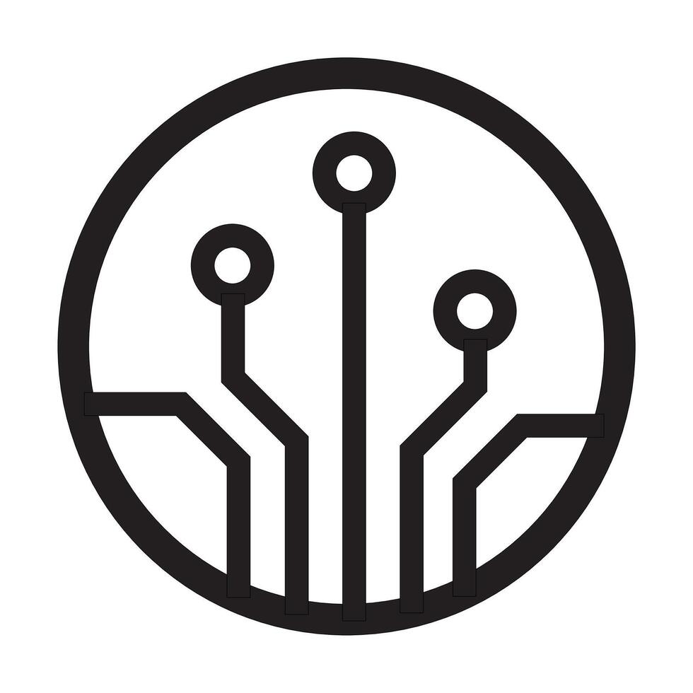 Circuit board, technology icon. For your web site design, logo, app, UI. illustration vector