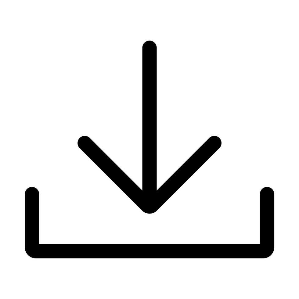 Download outline icon for graphic design, logo, web site, social media, mobile app, ui illustration vector