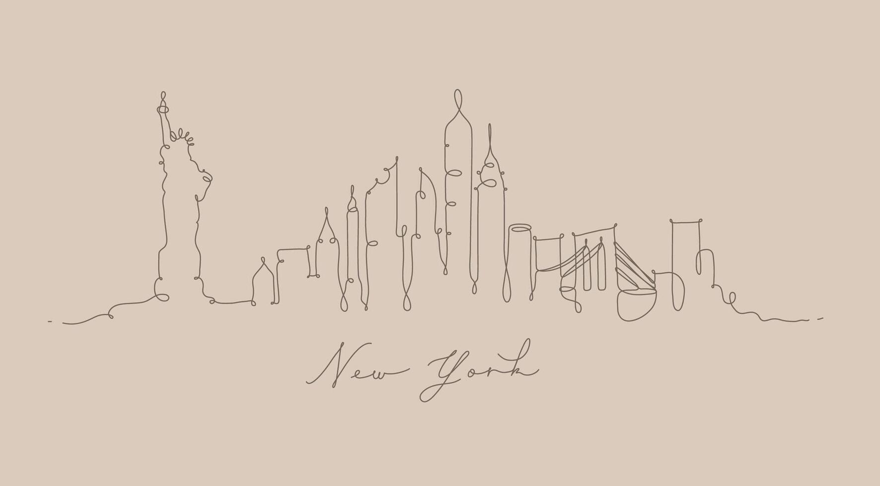 City silhouette moscow in pen line style drawing with brown lines on beige background vector