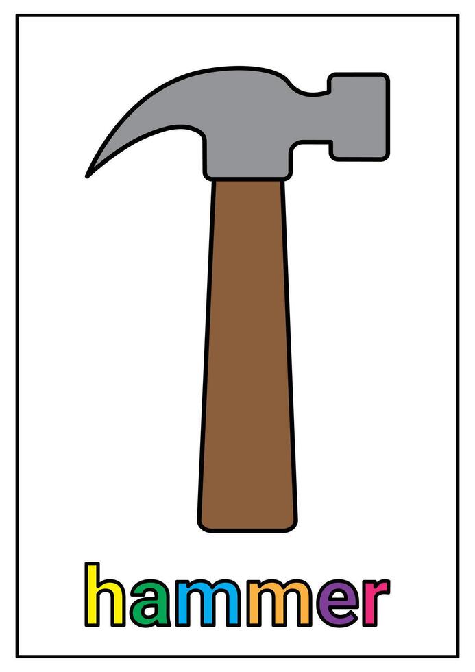 Simple Hammer Clipart vector