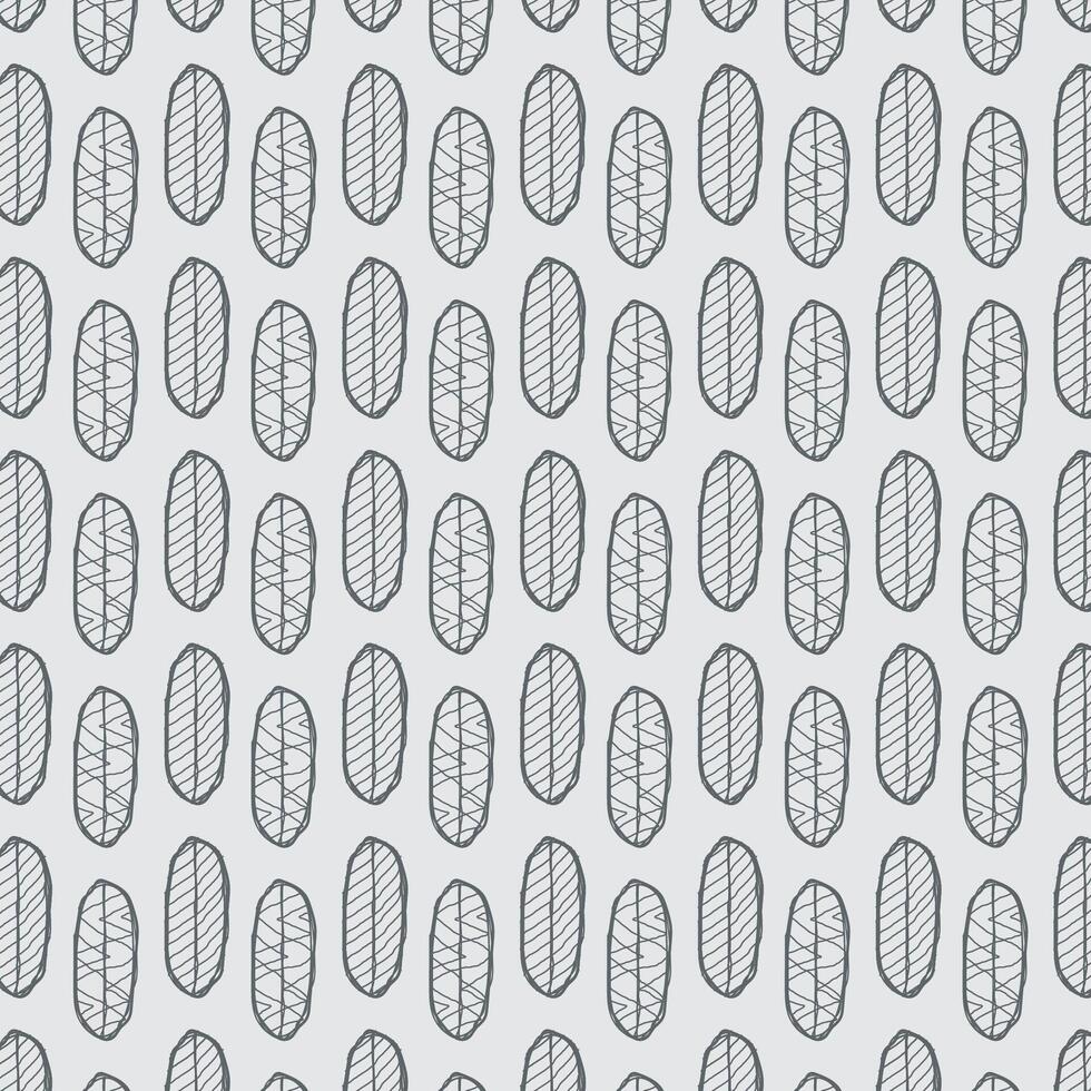 Seamless pattern with hand drawn, in scandinavian style Black and white outline background. Simple minimalistic background for web, pint, wallpaper, wrapping paper, textile, scrapbooking. vector