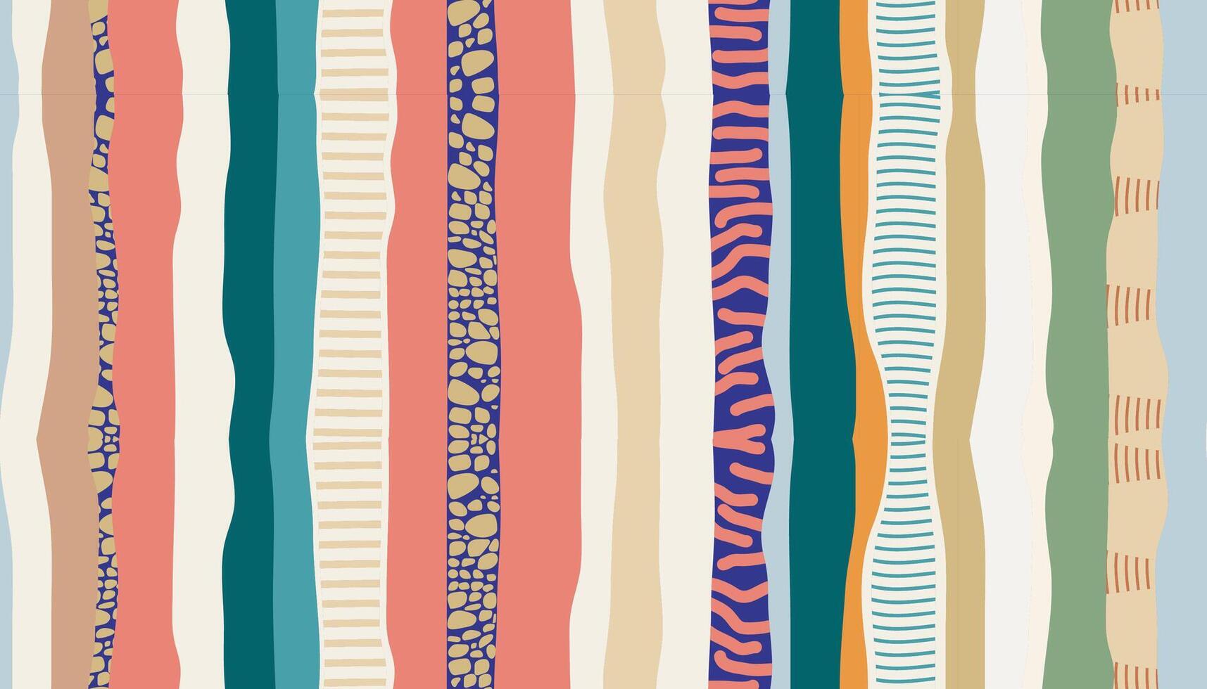 himsical textured organic vertical lines and stripes seamless pattern old style background for poster, banner, card. Striped tablecloth textile print. vector