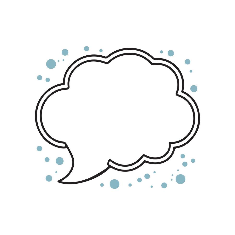 speech bubble message icon, cloud Design Logo with Black and White Colors Trendy Illustration vector