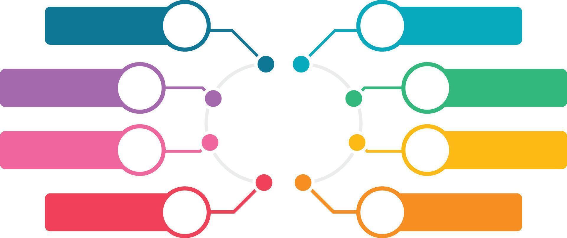Infographic Diagram Element. Infographic template business concept with 8 options. For content, diagram, flowchart, steps, parts, timeline infographics, workflow, chart. vector