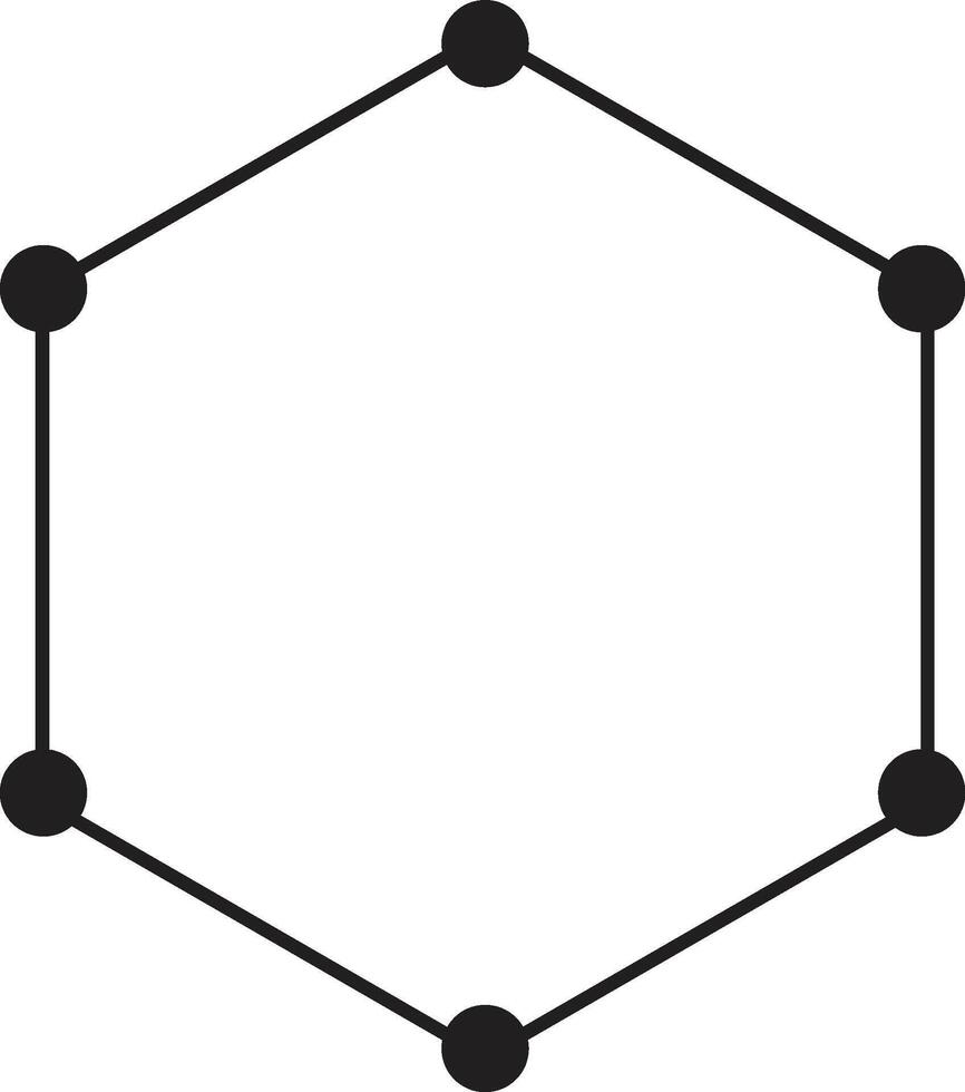 Hexagon Shape Icon. Simple Hex Outline. Medical Molecule Icon vector