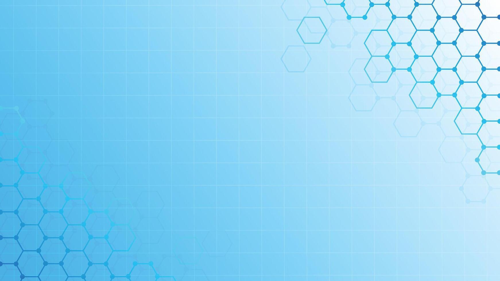 Structure molecule and communication. Dna, atom, neurons. Scientific concept for your design. Connected lines with dots. Medical, technology, chemistry, science background vector