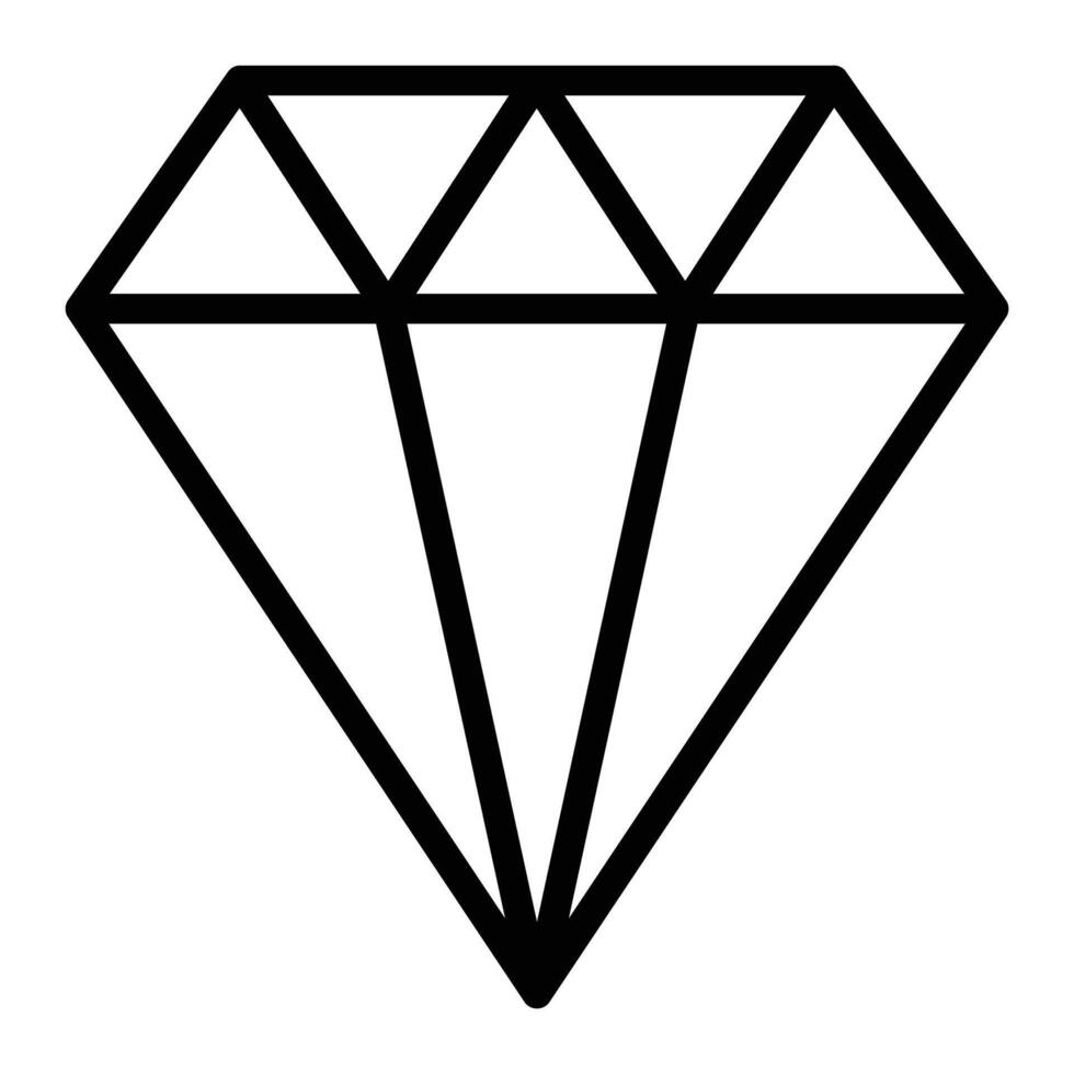 Gem Line Icon Design vector