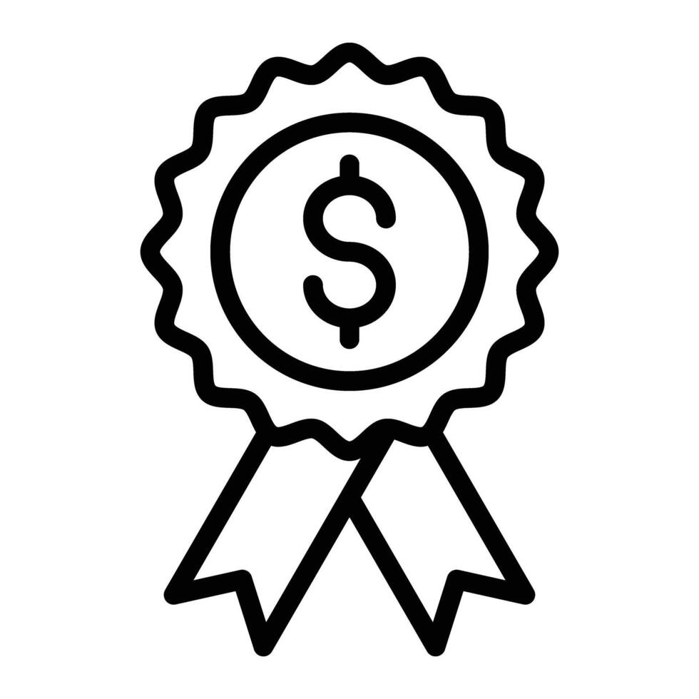 Reward Line Icon Design vector