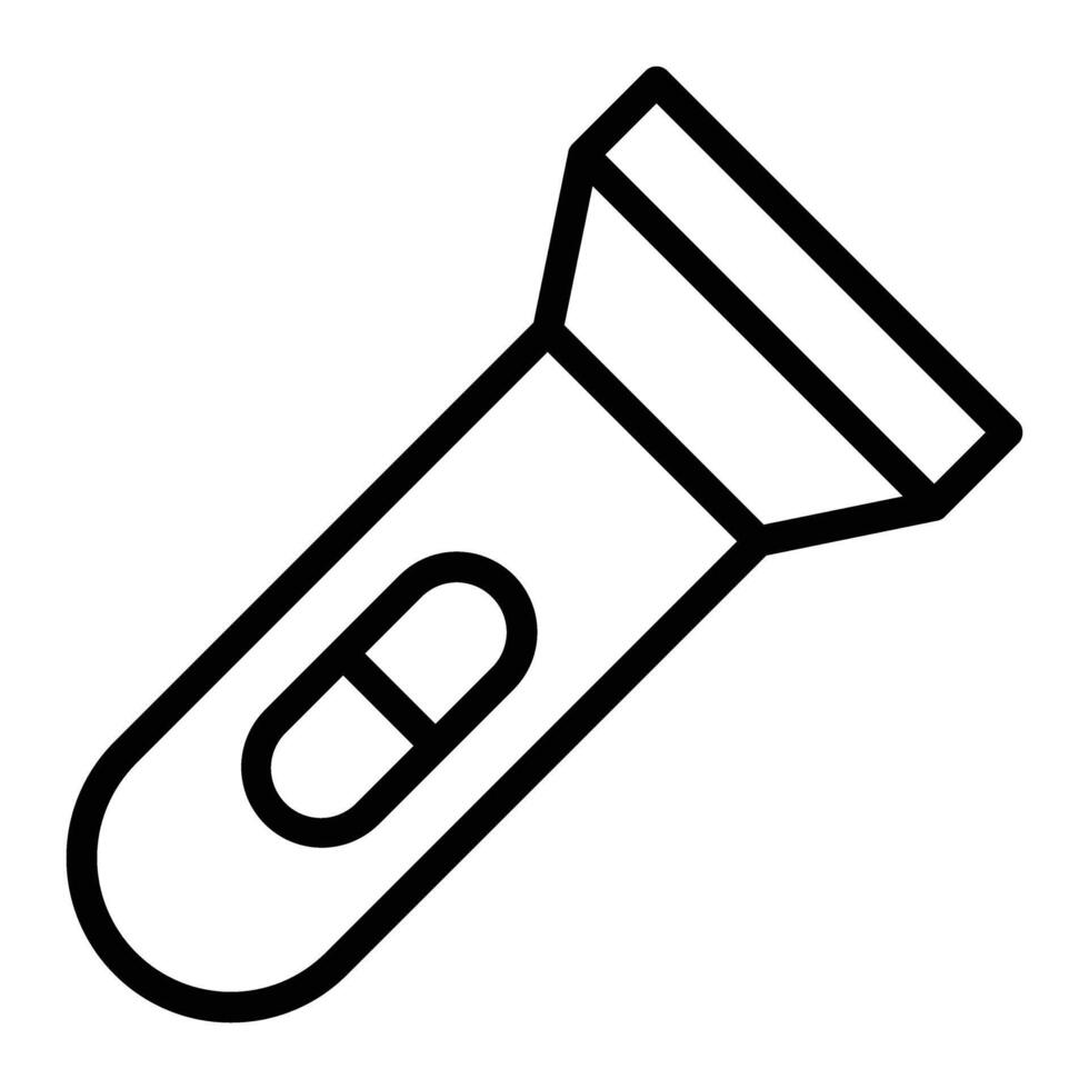 Torch Line Icon Design vector